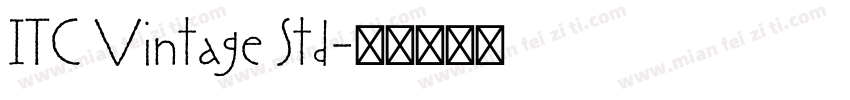 ITC Vintage Std字体转换